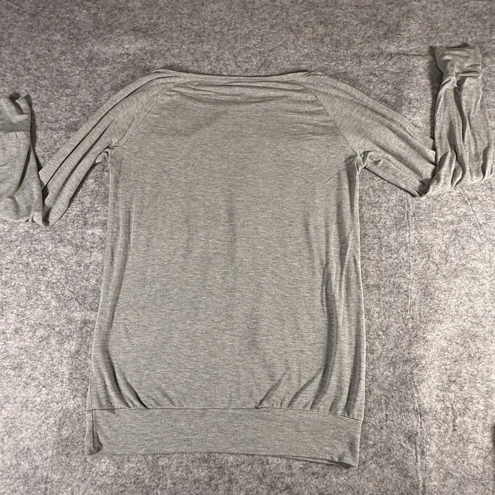 Nike Sportwear Womens Tee Shirt Size L  Gray Oversized Rayon/viscose Long Sleeve